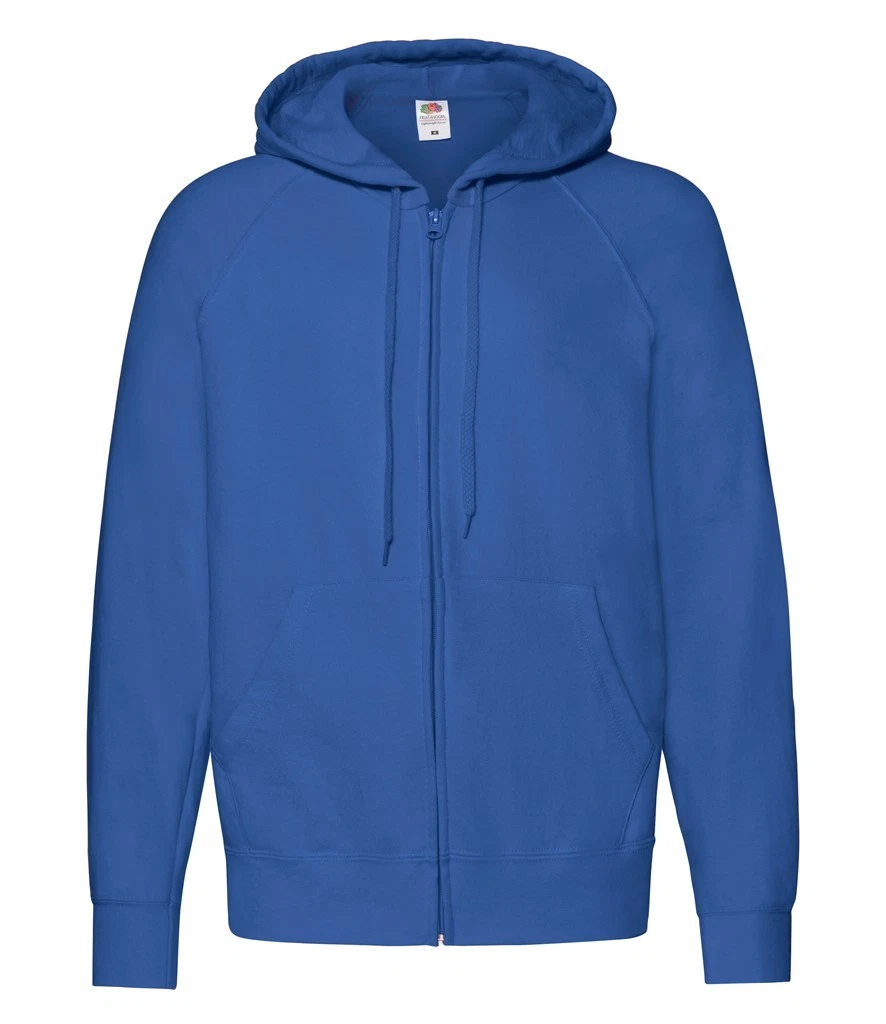 Fruit Of The Loom Men's Zip-Through Hoodie – Red, Size L, Cotton Blend