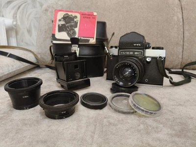 Cámara de formato medio Kiev-6C 6x6 lente soviética Pentacon Six Vega-12 2,8/90 Foto 1 de 4