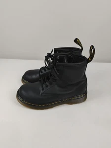 Botas Dr Doc Martens Jr Talla 10-1460 Charol Negro Con Cordones Cremallera Lateral  - Imagen 1 de 11