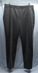 NWT Worthington Women's Pants Sz L Black W/ Metallic Accents Ankle Straight - Picture 1 of 8