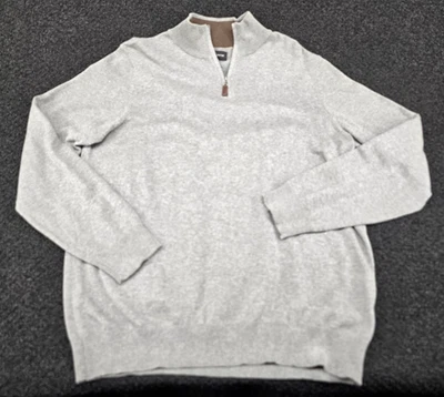 Suéter Harrison Davis 1/4 Cremallera XL Gris Manga Larga Algodón Golf Foto 1 de 4