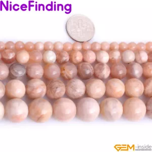Cuentas redondas de piedras preciosas naturales para hacer joyas de 15"" 4/6/8/10/12/14 mm - Imagen 1 de 36