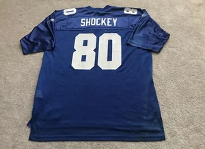 Reebok Jeremy Shockey #80 New York Giants Football Jersey Mens Sz XL NFL Blue - Picture 1 of 12