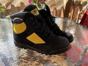 Timberland Boots Big Kids Size 6" Field Boots Waterproof Black & Yellow Size 6 - Picture 1 of 11