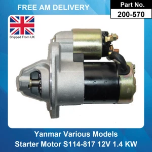 Starter Motor For Yanmar S114-815 S114-817 129608-77010 129698-77010. - Picture 1 of 5