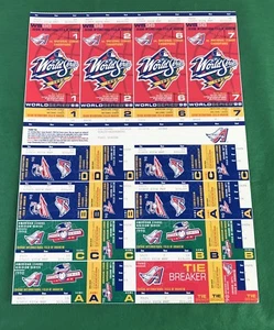 1998 PHANTOM Anaheim Angels AL Championship World Series Unused Tickets Sheet - Picture 1 of 9