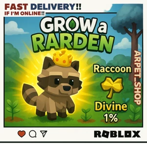 [🐶] Roblox CULTIVE UN JARDÍN | Mapache | ¡SIN ENGAÑO! | Rápido y fácil 🌱 - Imagen 1 de 1