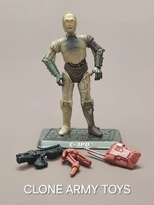 Star Wars C-3PO w/ Battle Droid Head Saga Collection 017 17 Droid 3.75 Loose - Picture 1 of 1