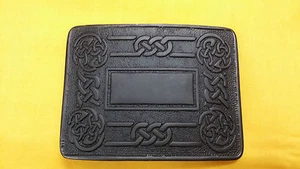 Da Uomo Spirale Celtica Cintura Kilt Fibbia Finitura Nera/Celtic Highland Kil - Bild 1 von 1