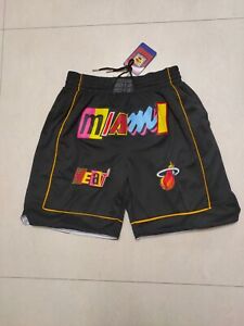 Hot sale Miami Heat Men’s Black with Pockets Basketball Shorts Size: S-XXL