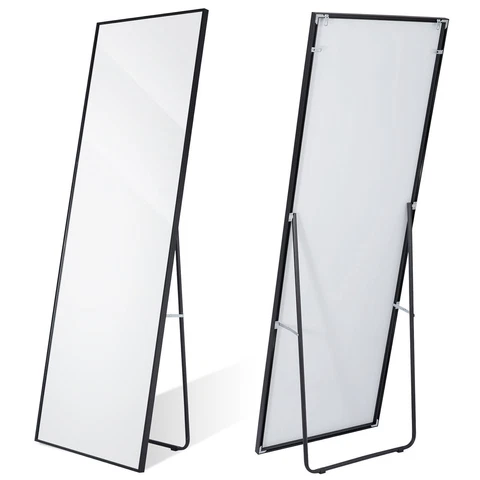 Large Full Length Floor Mirror 65"x22"Wall Mounted Freestanding Rectangle Mirror Cover