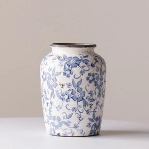 Vase blue and white porcelain ornament Chinese Jingdezhen ceramics medium size - Picture 1 of 4