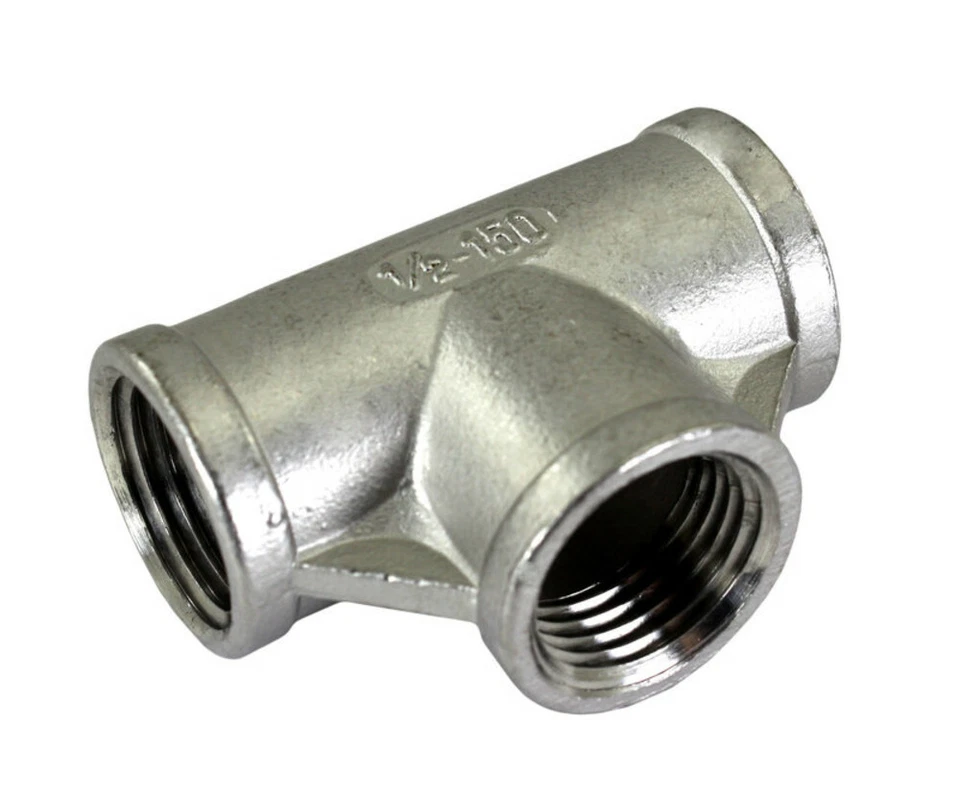 Tee, accesorios de tubería de acero inoxidable NPT SCH 40 SS SUS304 Foto 1 de 1