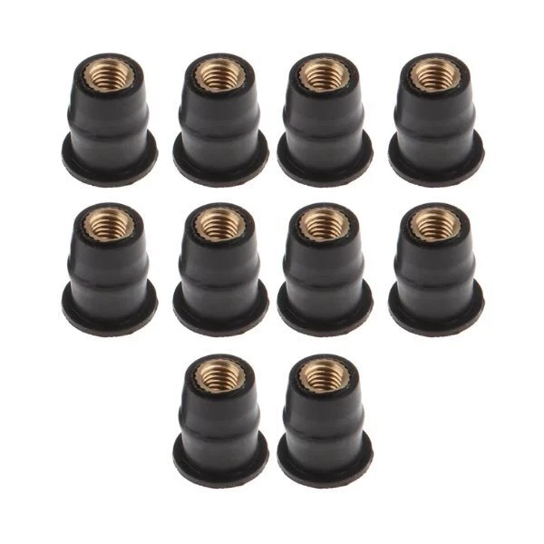 Tuercas de goma para pozo M5 tuercas de pantalla 10 piezas para Kawasaki ZX-12R ZX12R Ninja 2000-2006 Foto 1 de 1