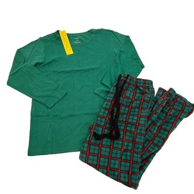 JOYIN Men Green Plaid Pajamas Set Of 3 Size XS - Image 1 of 4