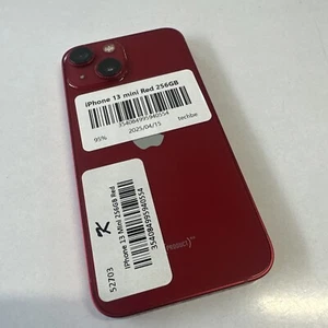 Apple iPhone 13 mini rot 256GB entsperrt 95% Akku - Next Day UK - Bild 1 von 6