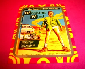 Wacky Packages Serie 1 2014 "BREAKING WIND" #1 Silver Terrible T.V. Pegatina - Imagen 1 de 2