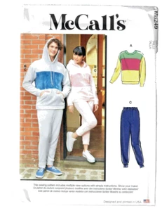 McCall's M8249 Adult XL-XXXL Sweatshirt, Hoodies and Sweatpants Sewing Pattern - Picture 1 of 4