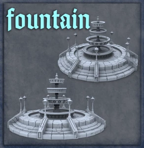 Medieval architecture - Market Town - Fountain 28mm or 32mm Scale D&D, Wargaming - Picture 1 of 1