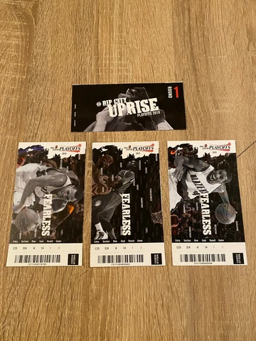 3 Portland Trail Blazers 2010 NBA Playoffs Tickets Brandon Roy LaMarcus Aldridge Cover