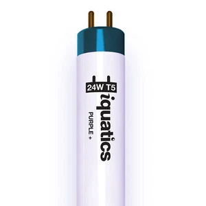 "Bombilla fluorescente para tanque de peces iQuatics T5, púrpura, 24w 550 mm 22" - Imagen 1 de 6