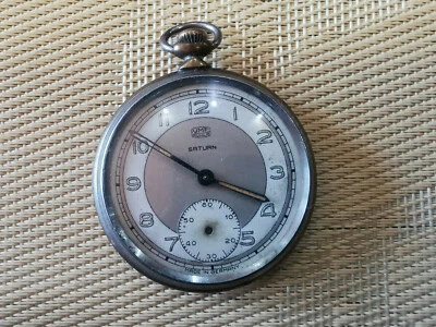 Reloj bolsillo vintage antiguo RDA UMF, RUHLA, SATURN Foto 1 de 3