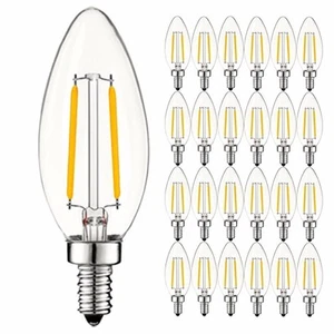 24x Luxrite 4W Vintage Candelabra LED Bulb Dimmable 5000K 400lm Bright White E12 - Picture 1 of 7
