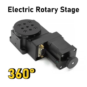 NUEVO Mesa de indexación de precisión giratoria eléctrica de 60 mm con diámetro de escenario 360 ° - Imagen 1 de 10