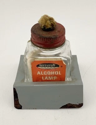 SKILCRAFT Vintage LAB ALCOHOL LAMP With Base/Stand 2.5" Tall - Image 1 of 4