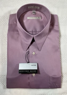 Camisa de Vestir Geoffrey Beene Lavanda L/S - Nueva con Etiquetas - XL - 17-1/2 - 34/35 Foto 1 de 4