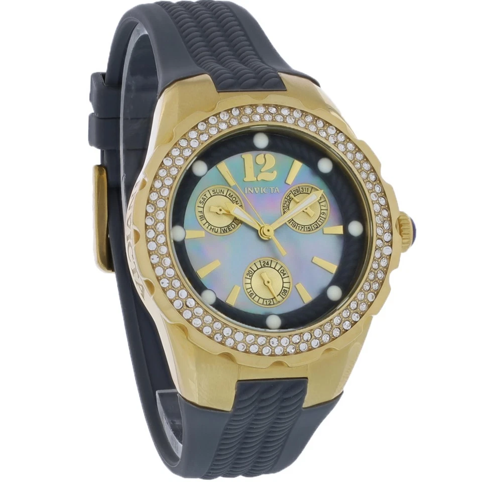 Reloj de cuarzo multifunción de acero inoxidable PVD tono dorado para mujer Invicta Angel 29088 Foto 1 de 1