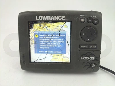 LOWRANCE HOOK 5 FISHFINDER BOAT GPS NAVI MAPPING DISPLAY MONITOR HEAD UNIT 5" - Image 1 of 4