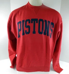 Sudadera con Capucha Para Hombres Detroit Pistons Auténtica Roja Cuello Redondo Equipo Para Deportes Nueva con Etiquetas L 36S - Imagen 1 de 6