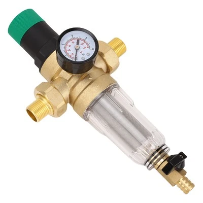 1/2 Inch DN15 Water Pressure Regulator Reusable Brass Pressure Reducing Valve - Image 1 of 4
