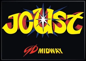 Midway Arcade Game Joust Classic Name Logo Refrigerator Magnet NEW UNUSED - Picture 1 of 1