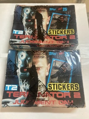 bbce authenticated Sealed 1991 Topps Terminator 2 Sticker Box 48 Packs - Image 1 of 3