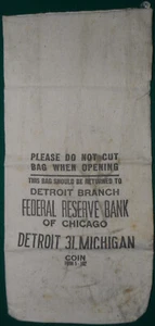 Vintage Detroit 31 Michigan Branch Federal Reserve Bank of Chicago Münztasche schön - Bild 1 von 5