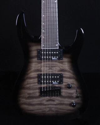 Jackson JS Dinky Arch Top JS22Q-7 DKA HT, Amaranth FB, Transparent Black Burst - Image 1 of 4