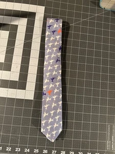 NWT Paisley & Gray Mens Wearhouse Bird Necktie Tie Gray White Blue Orange NEW - Picture 1 of 4