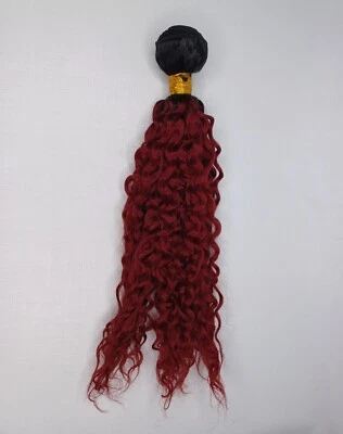 Paquete de extensiones de cabello rizado ondulado de 15" borgoña ombre Foto 1 de 4