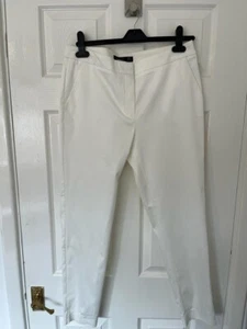 HALLHUBER Ladies White / Cream Trousers with Front Zip UK 12 - Picture 1 of 6