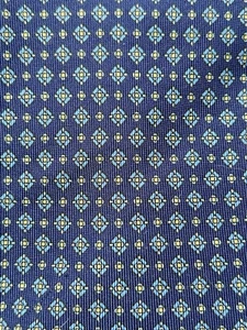 Spada Seven Fold XL 61" L Herren Seidenkrawatte Italien blau geometrisch schwer dick Krawatte - Bild 1 von 11