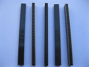 30 pcs SMD SMT 2.54mm 2x40 80pin Female Pin Header Double Row Strip Gold Plated - Picture 1 of 3