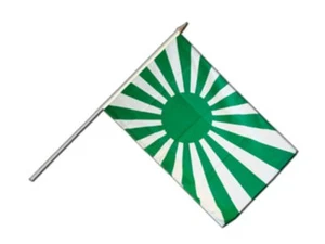 Fanflagge grün weiß Stockflagge Flaggen Fahnen Stockfahne 30x45cm - Bild 1 von 1