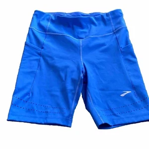Brooks Blue Bike Shorts with Compression Fit Women’s Size Large - Picture 1 of 12