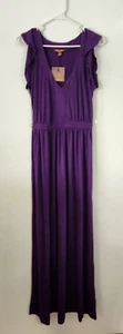 Hive & Honey Sleeveless purple Maxi jersey stretch long Dress SZ M summer nwt - Picture 1 of 5