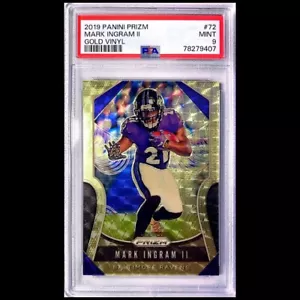 2019 Panini Prizm Mark Ingram Gold Vinyl /5 PSA 9 (Ravens, Saints) - Picture 1 of 1