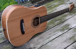 Solid Cedar Top Koa Wood Acoustic Guitar Mini 36 inch With Bag (Canadian Brand) - Picture 1 of 16