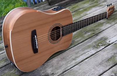 Solid Cedar Top Koa Wood Acoustic Guitar Mini 36 inch With Bag (Canadian Brand) - Image 1 of 4