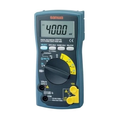 Sanwa CD772 Digital Multimeter True RMS Auto Power Save DC AC Temperatur Tester - Bild 1 von 4